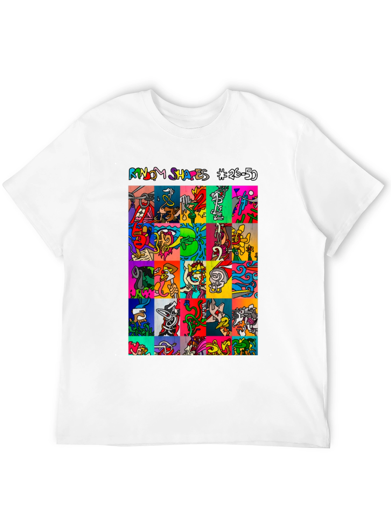 Funky Shapes Black T-Shirt