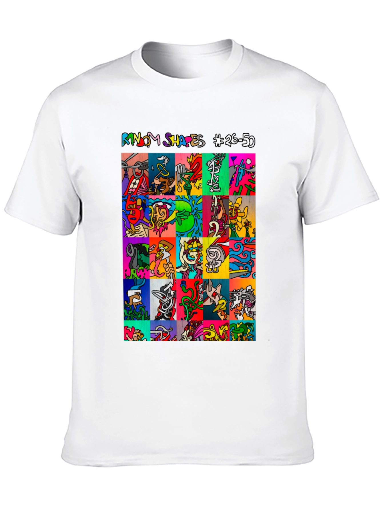 Funky Shapes Black T-Shirt