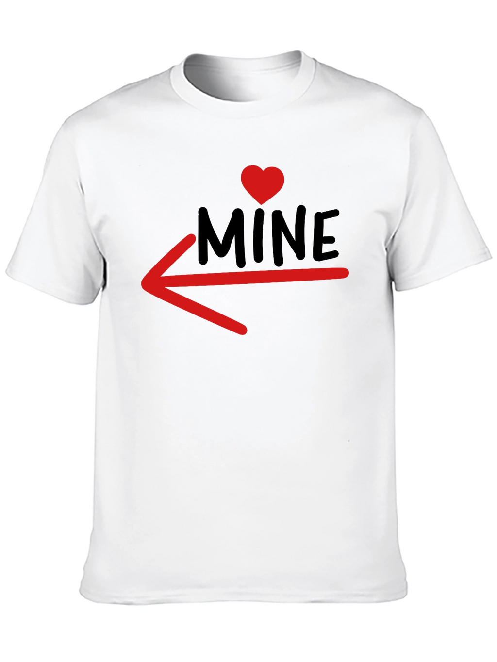 MINE T-Shirt with Heart and Arrow Design