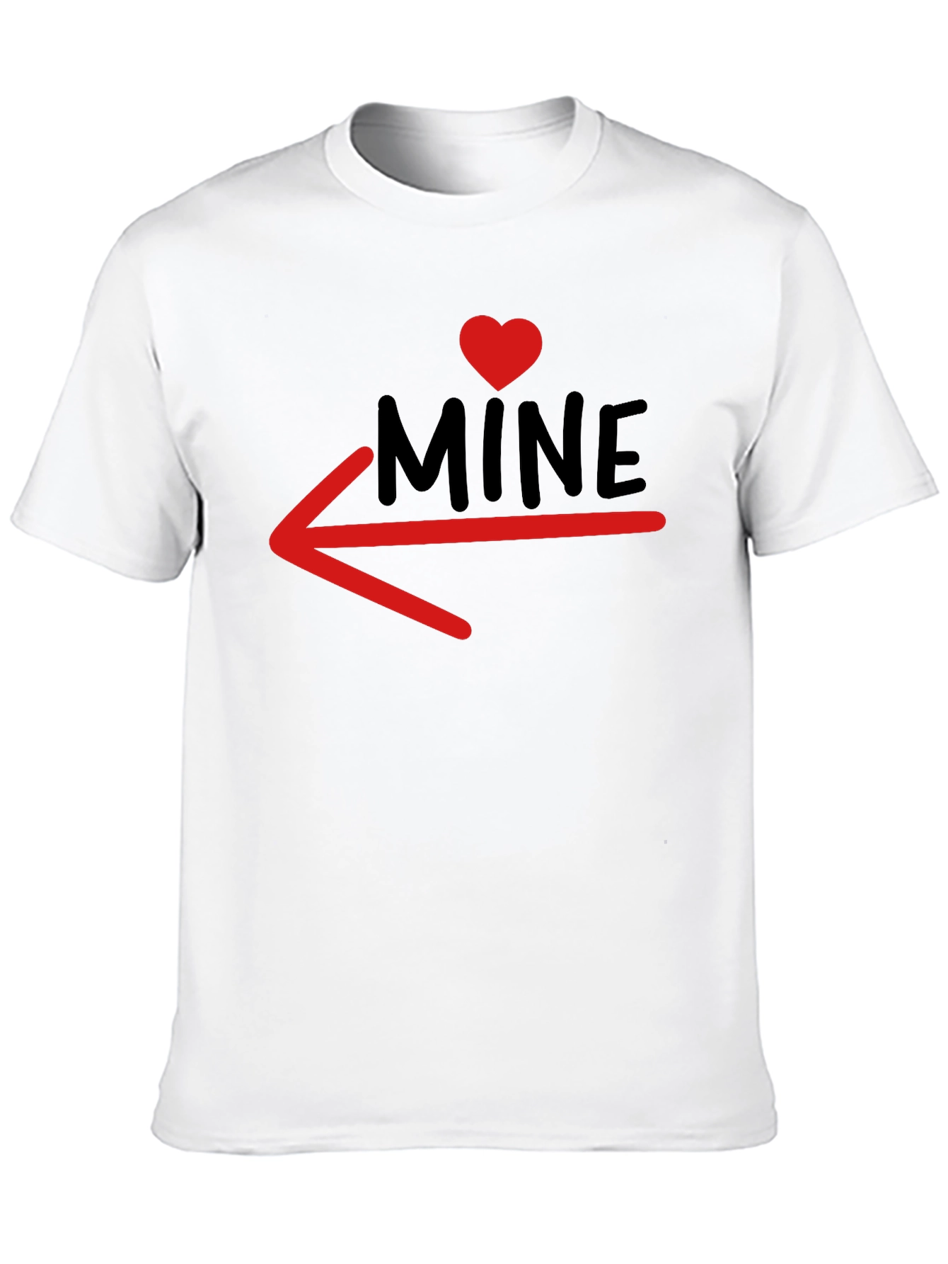 MINE T-Shirt with Heart and Arrow Design