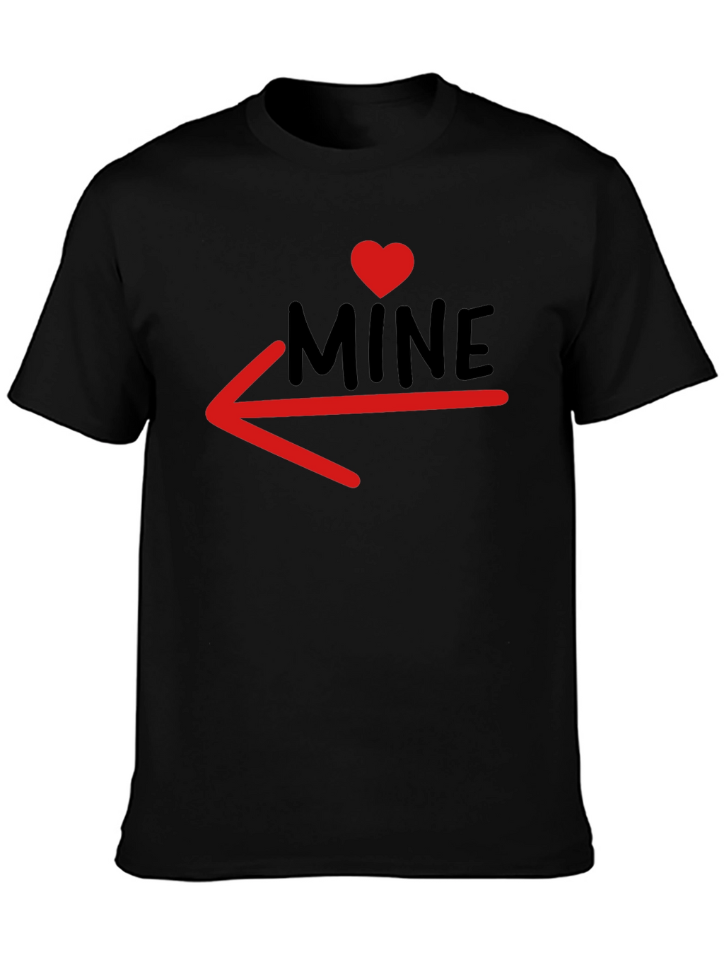 MINE T-Shirt with Heart and Arrow Design