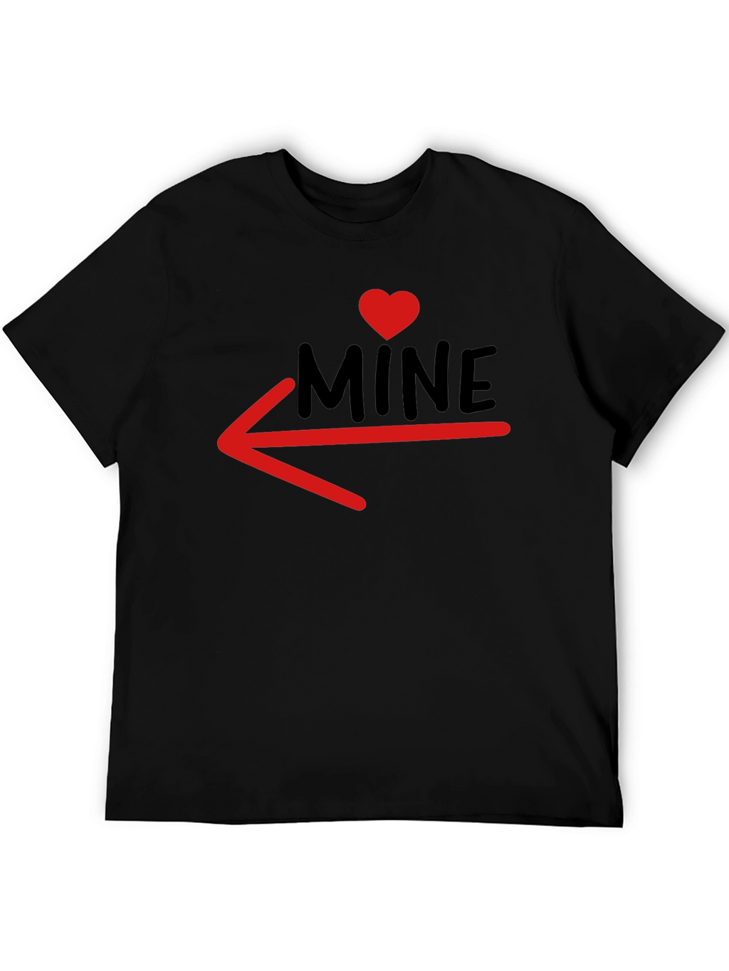 MINE T-Shirt with Heart and Arrow Design