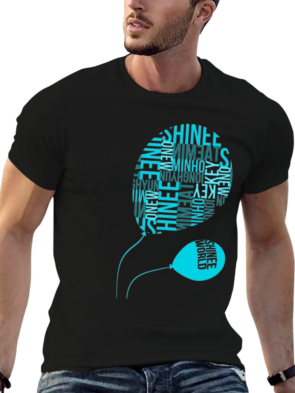 SHINee Balloon Graphic Black T-Shirt