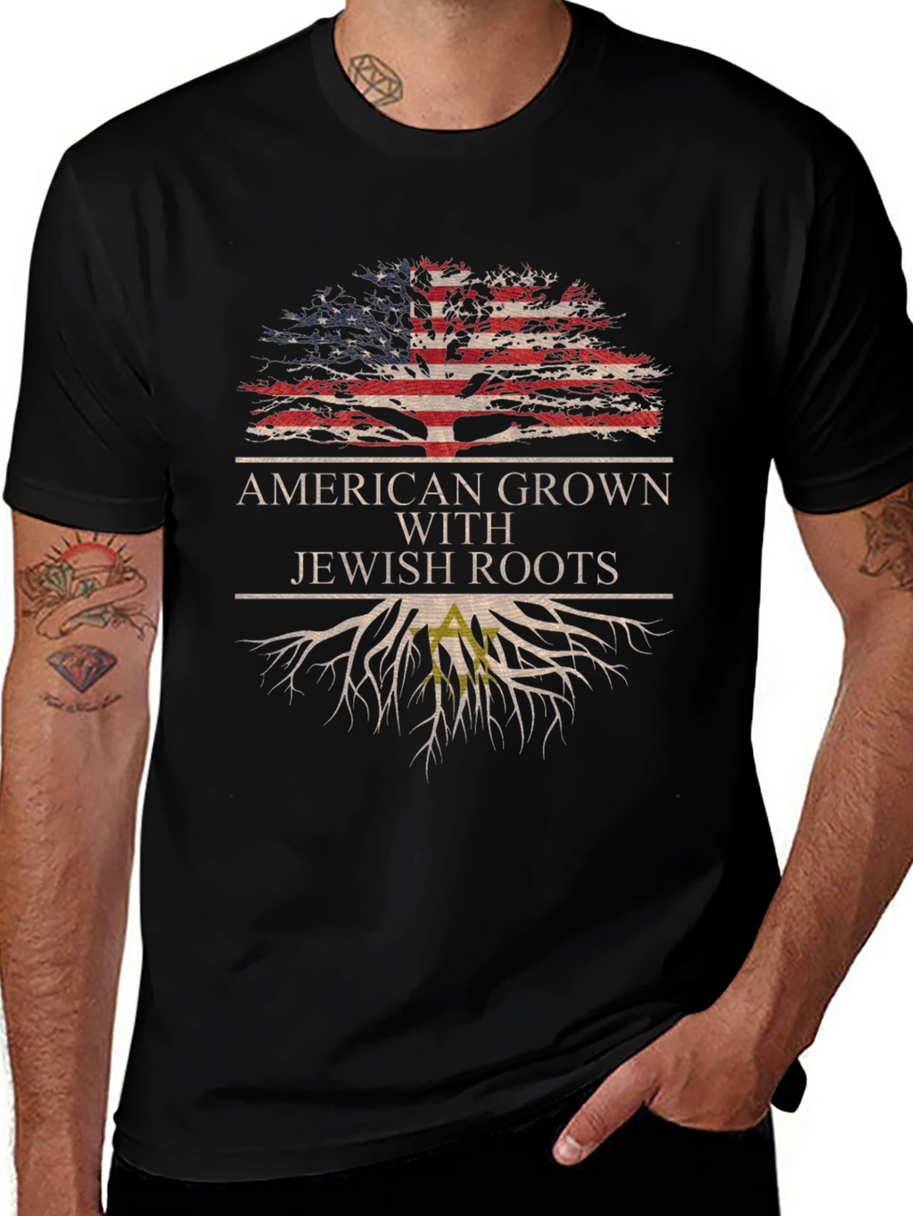 American Grown With Jewish Roots T-Shirt
