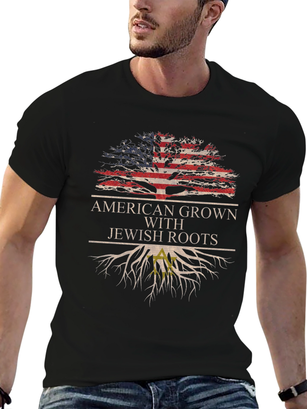 American Grown With Jewish Roots T-Shirt