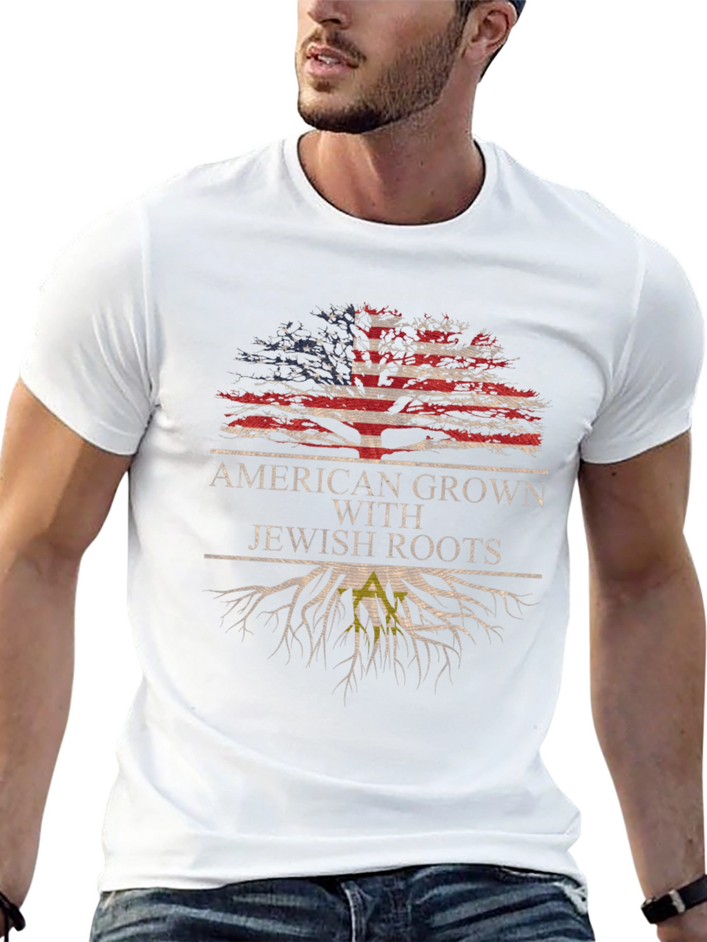 American Grown With Jewish Roots T-Shirt