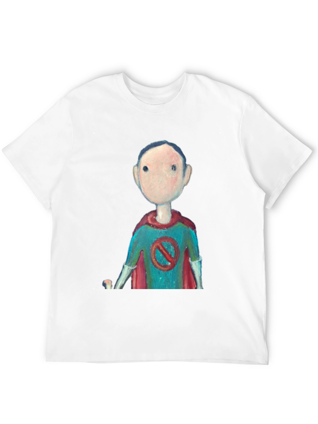 Superhero Cartoon Graphic Tee - Black Casual T-Shirt