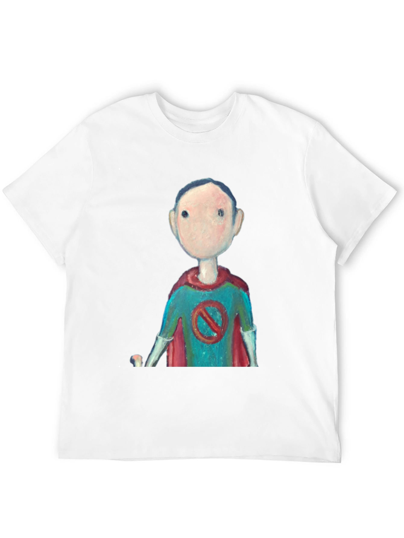 Superhero Cartoon Graphic Tee - Black Casual T-Shirt