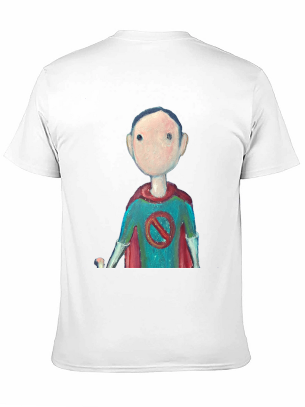 Superhero Cartoon Graphic Tee - Black Casual T-Shirt