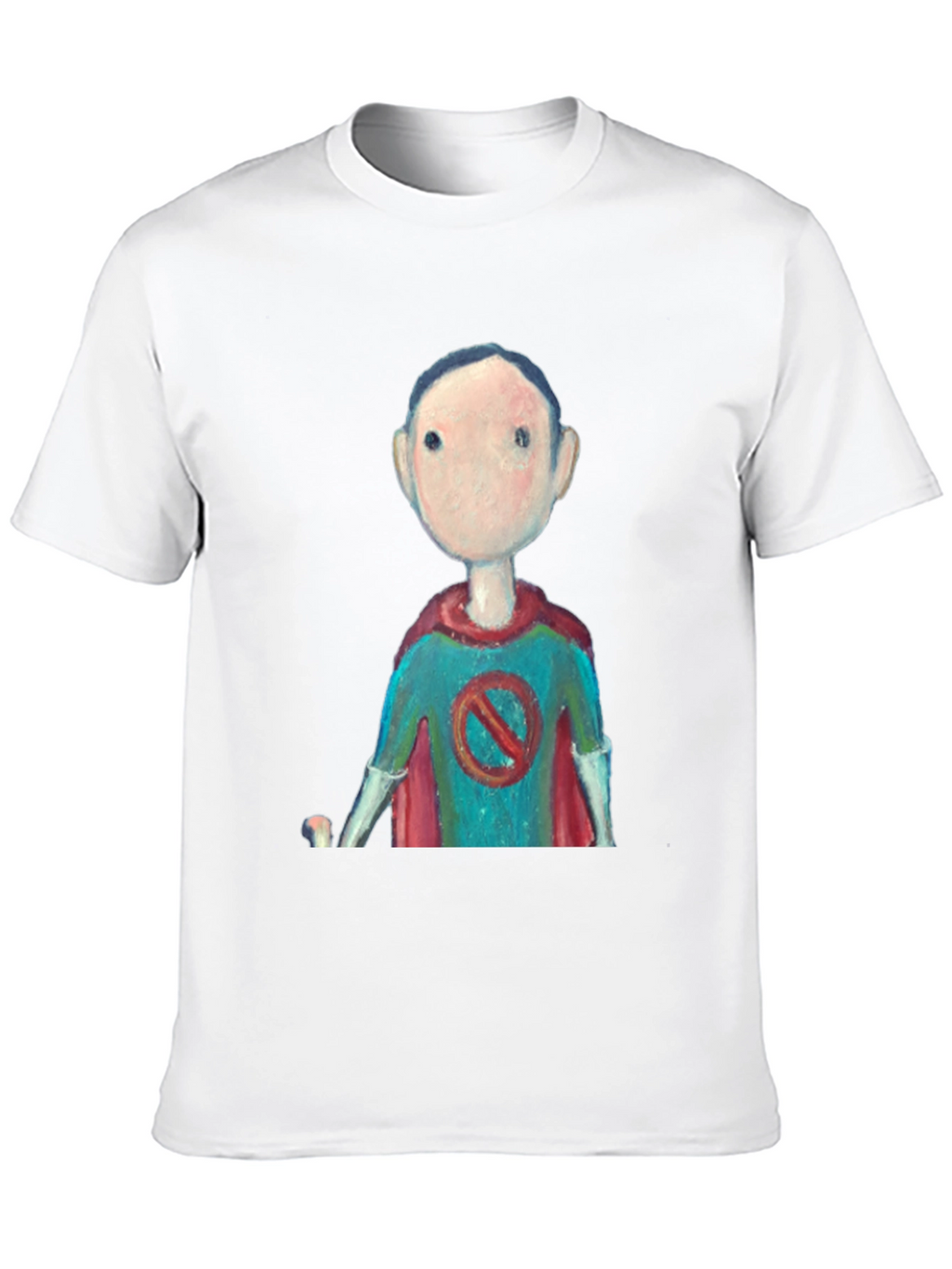 Superhero Cartoon Graphic Tee - Black Casual T-Shirt