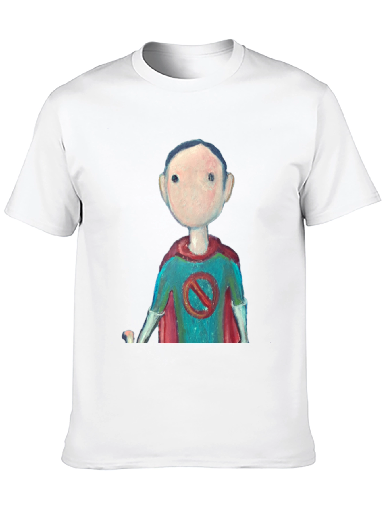 Superhero Cartoon Graphic Tee - Black Casual T-Shirt
