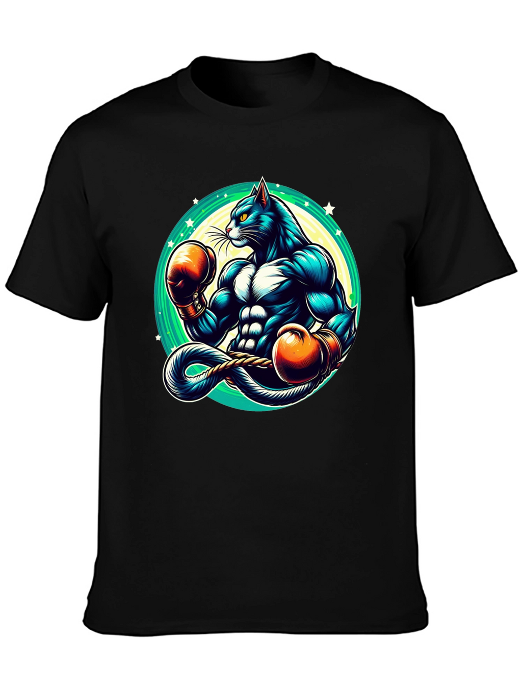 Boxing Cat Graphic Tee
