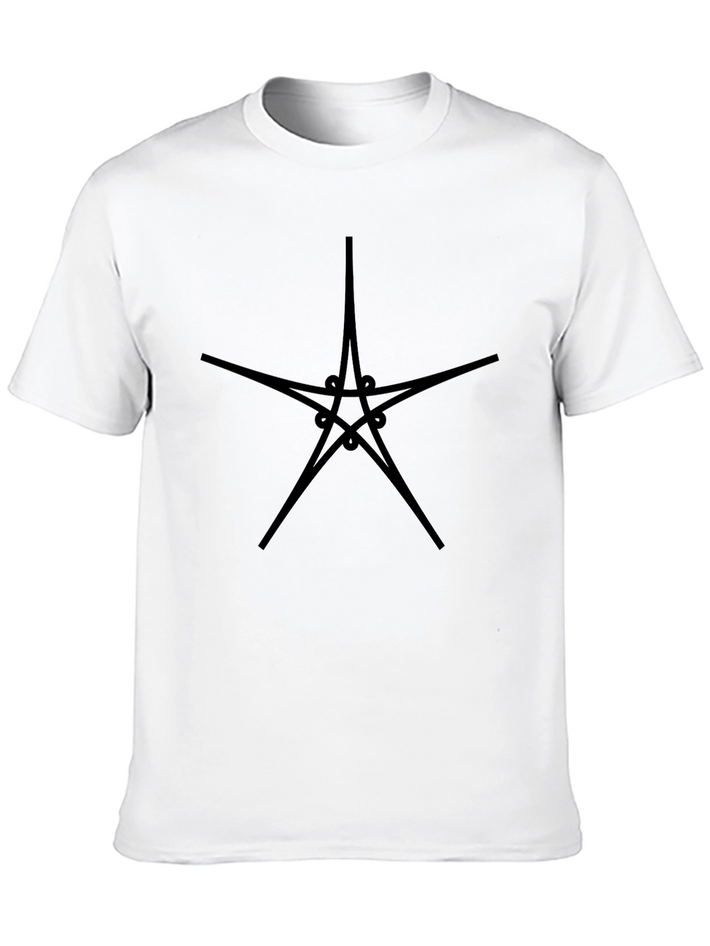 Abstract Star Graphic Black T-Shirt