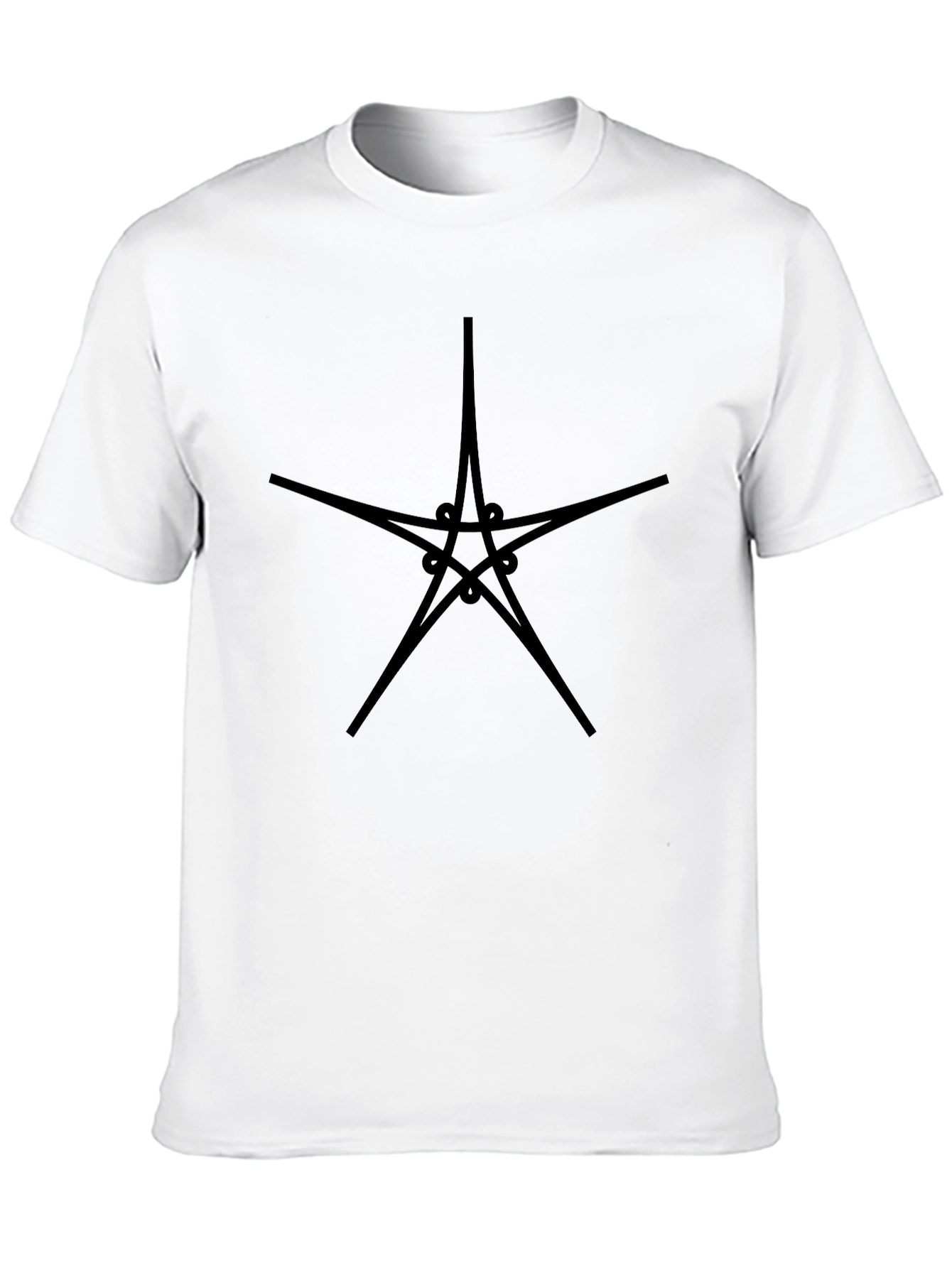 Abstract Star Graphic Black T-Shirt