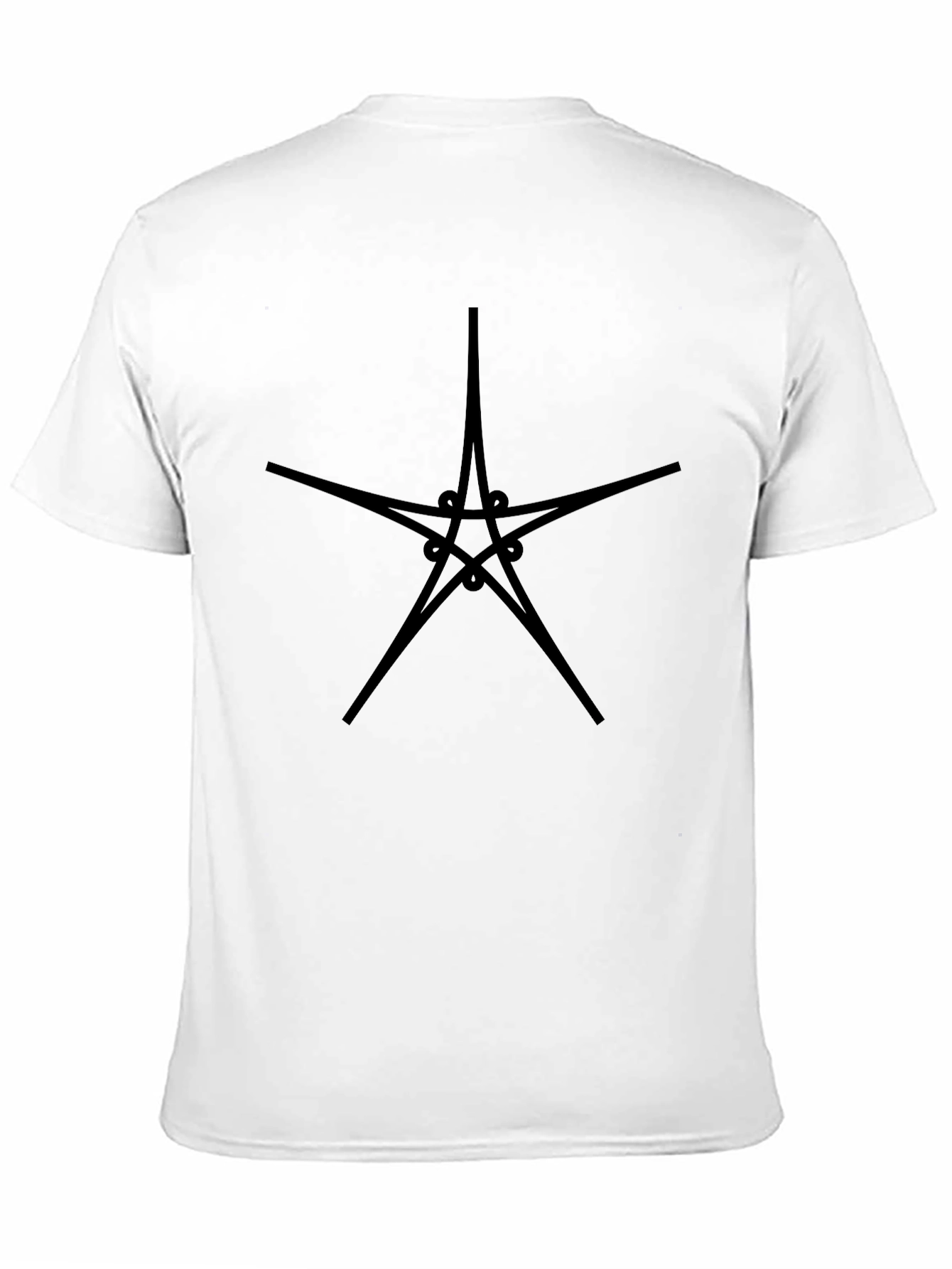 Abstract Star Graphic Black T-Shirt