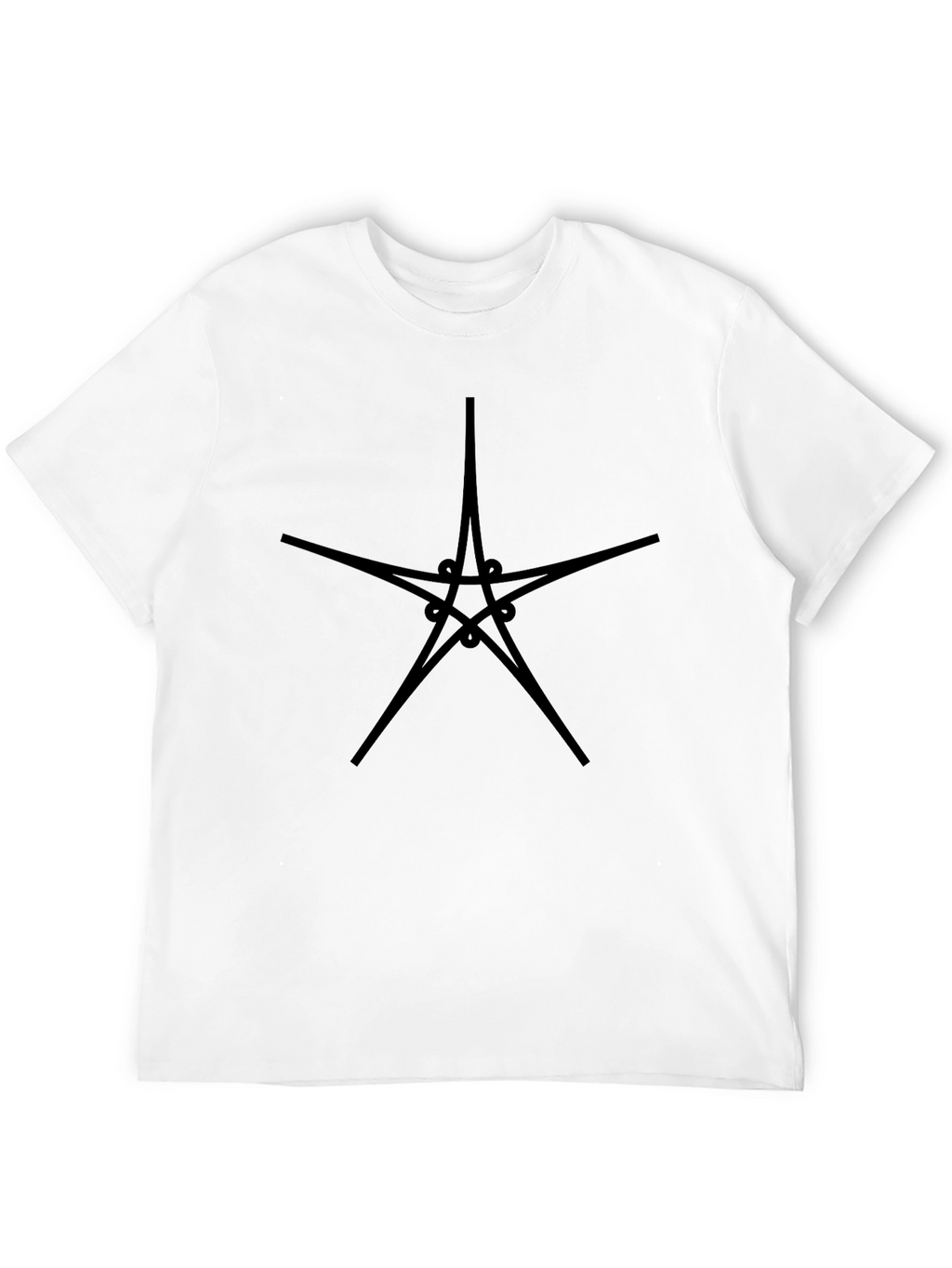 Abstract Star Graphic Black T-Shirt