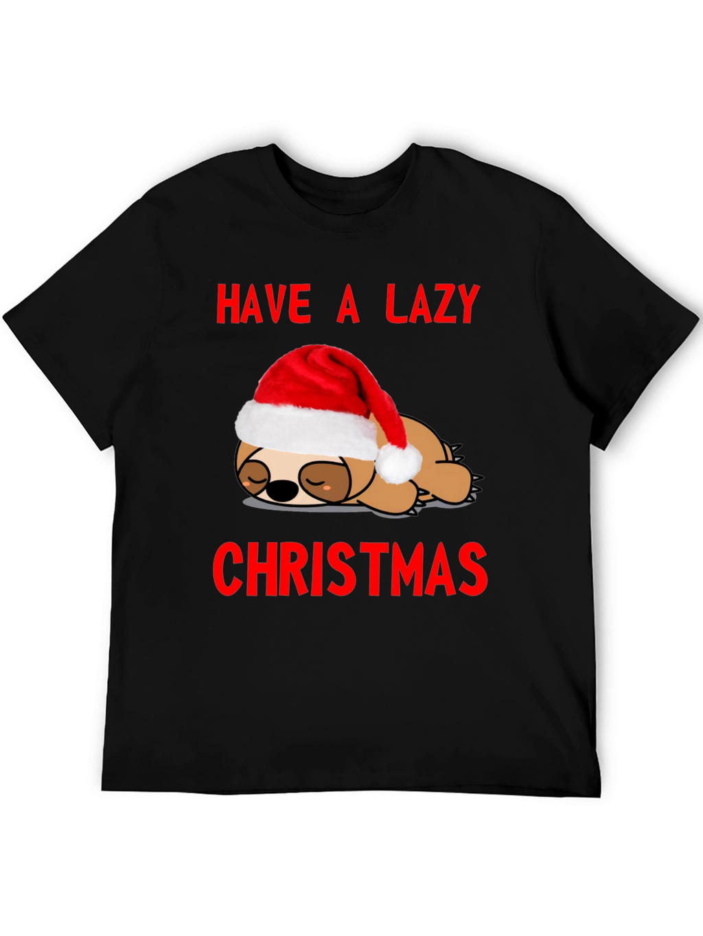 Lazy Christmas Sloth Graphic Tee