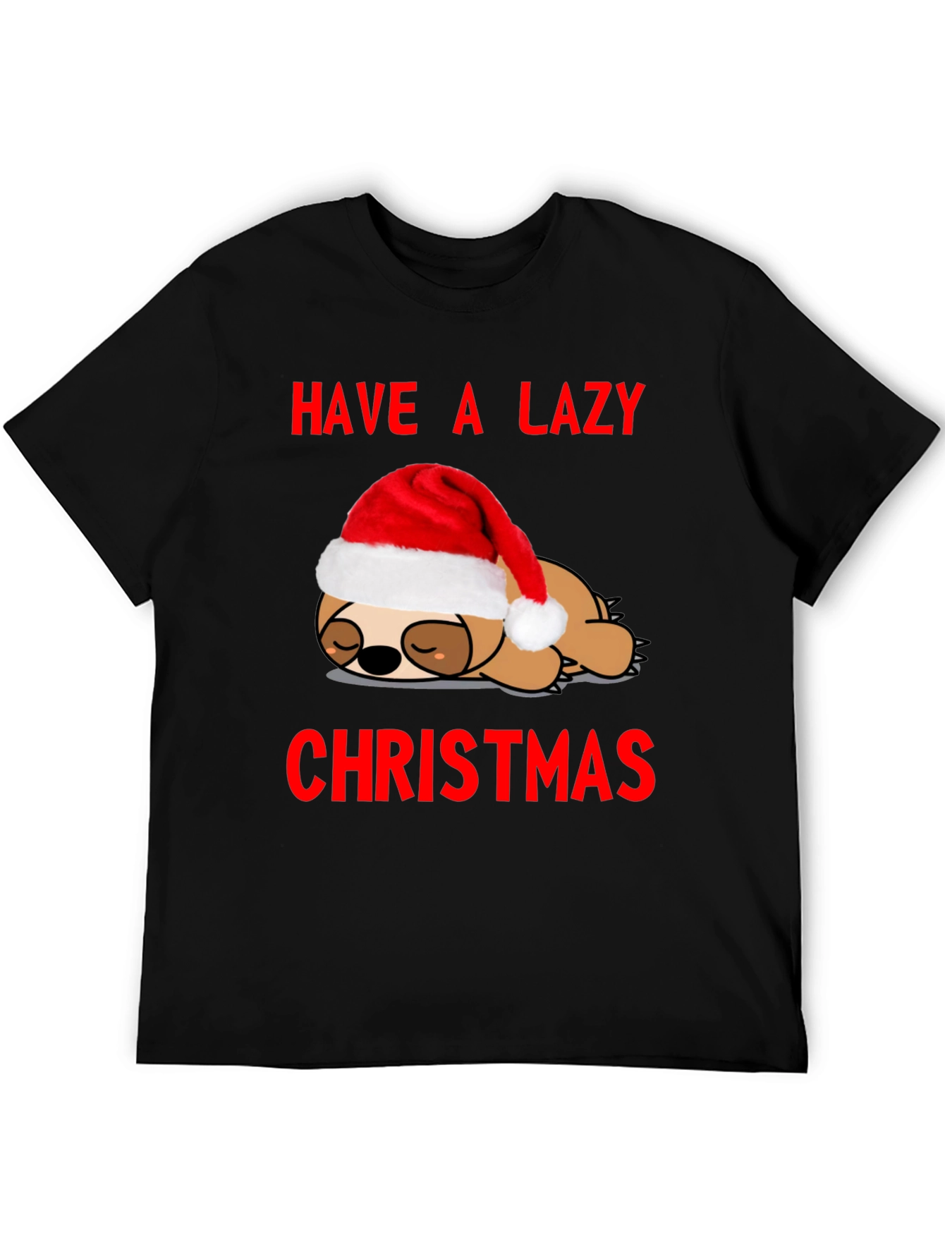 Lazy Christmas Sloth Graphic Tee