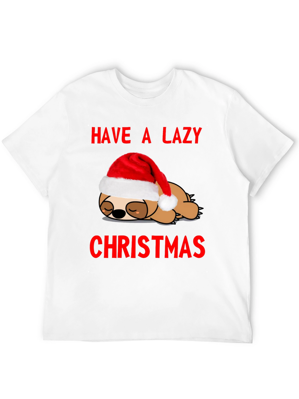 Lazy Christmas Sloth Graphic Tee