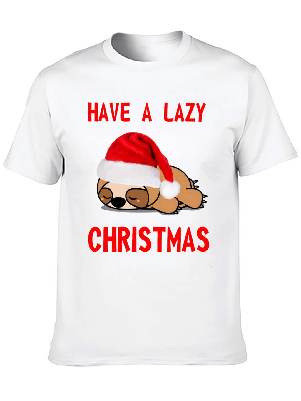 Lazy Christmas Sloth Graphic Tee
