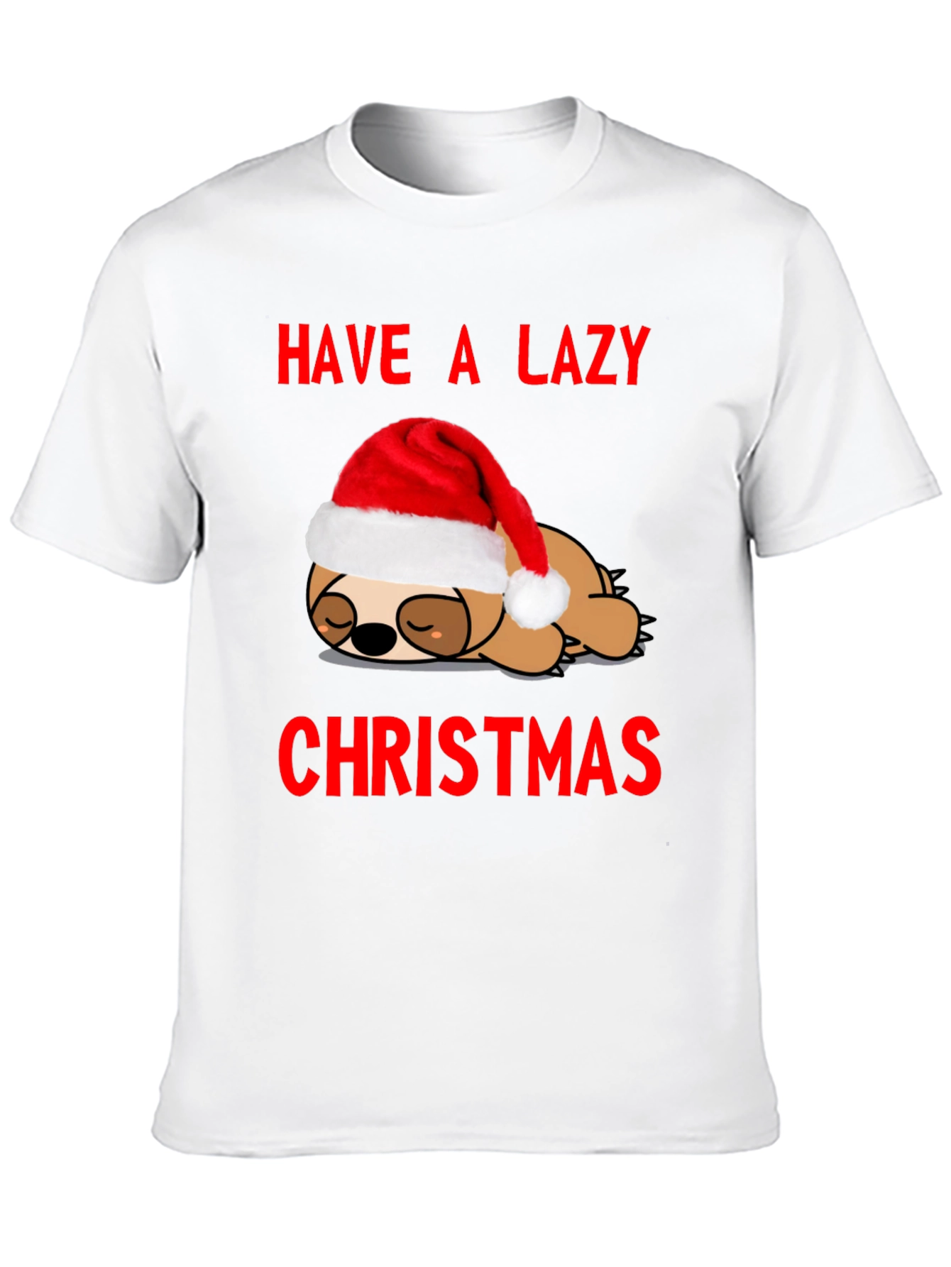 Lazy Christmas Sloth Graphic Tee