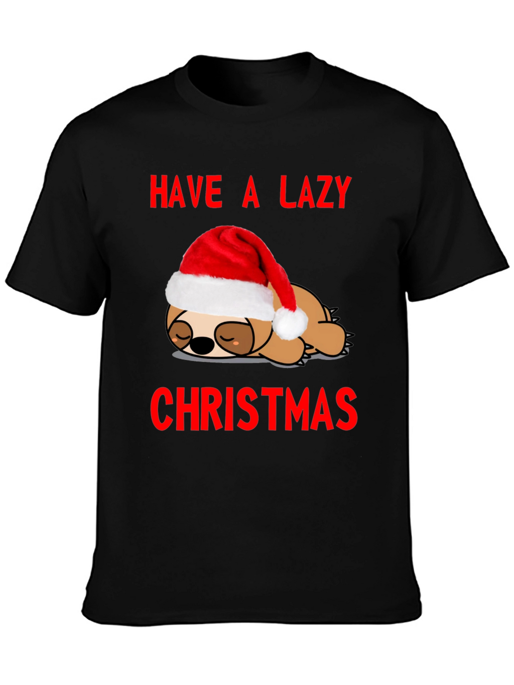 Lazy Christmas Sloth Graphic Tee