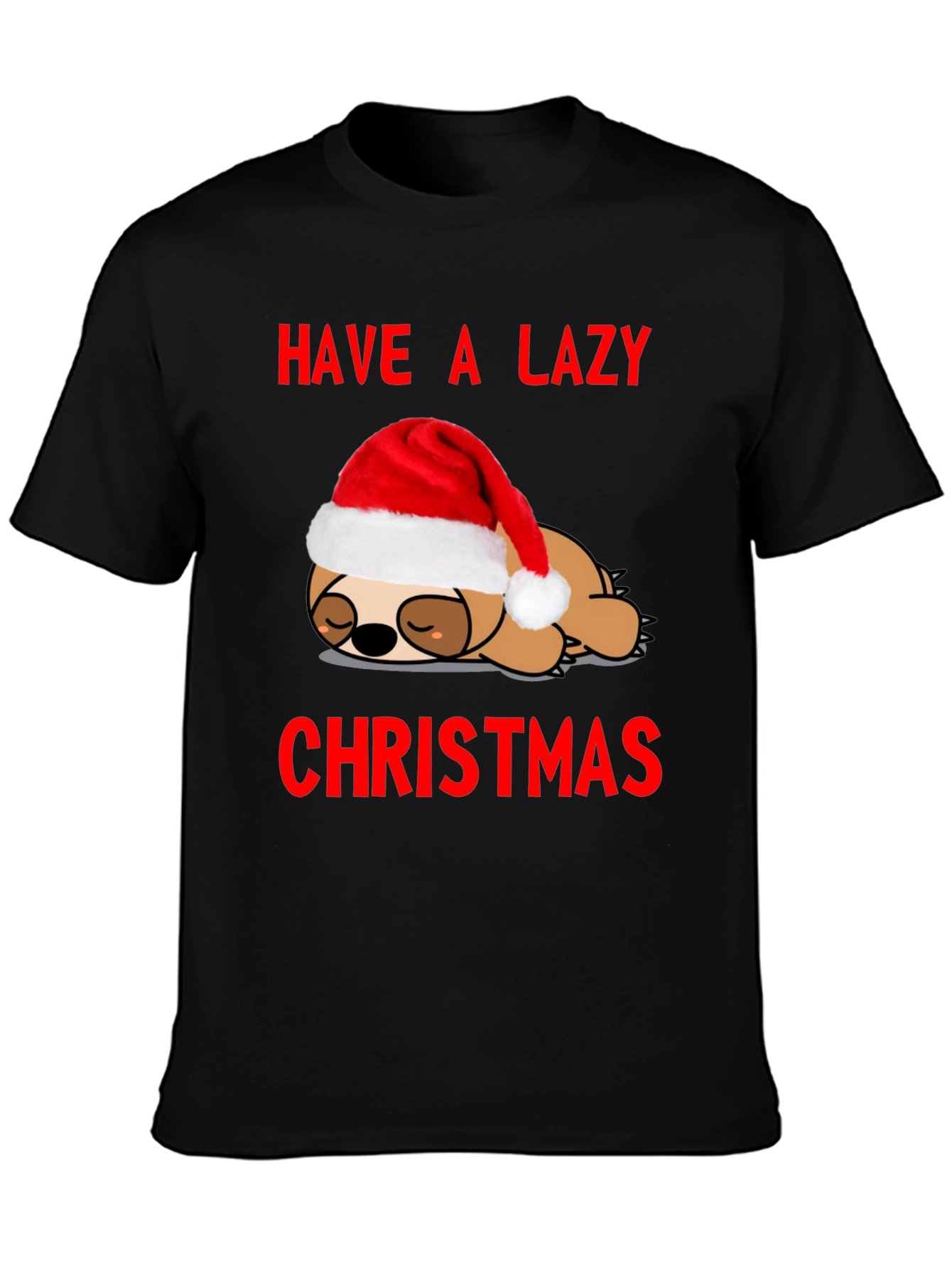 Lazy Christmas Sloth Graphic Tee