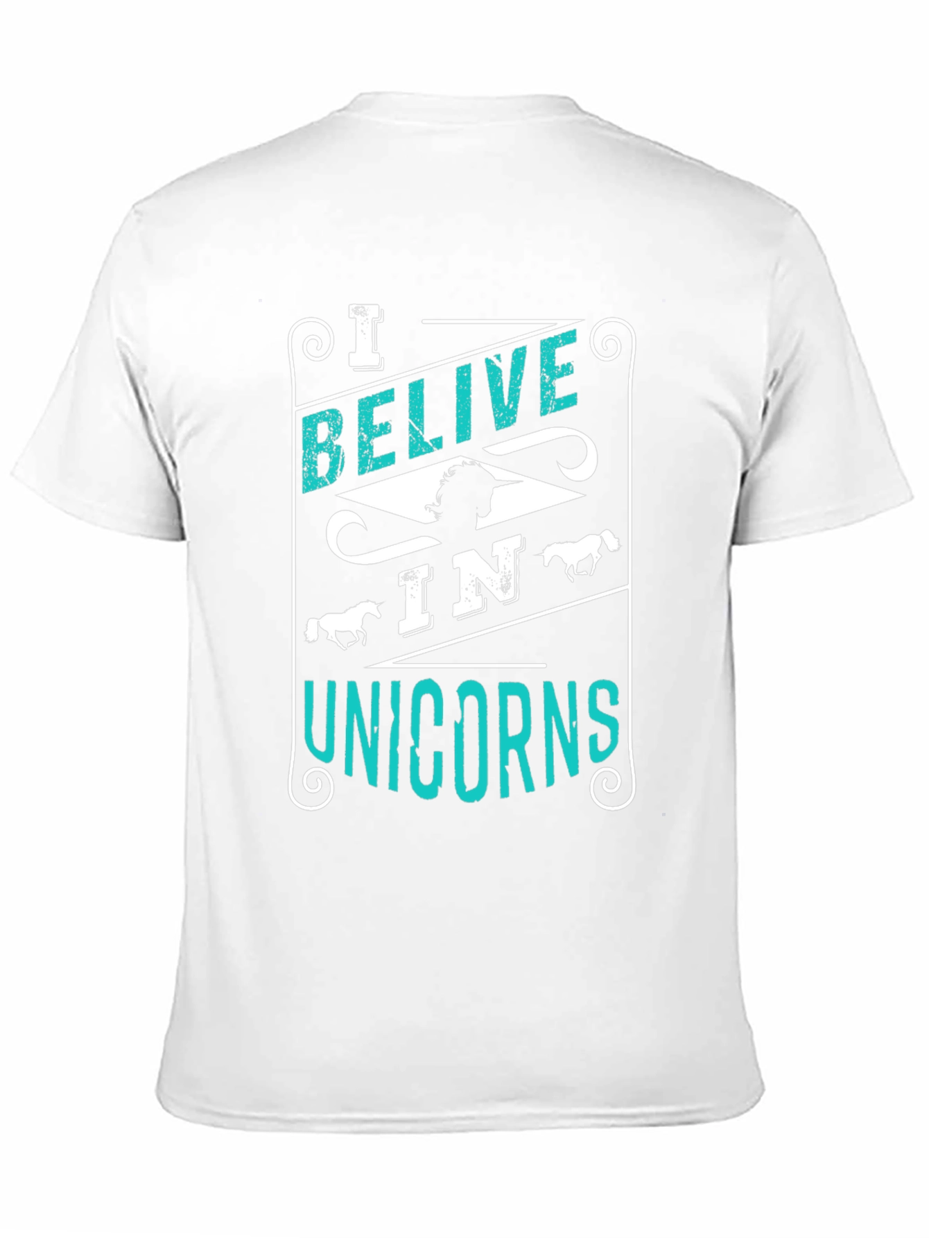 Believe in Unicorns Graphic Tee - Black Cotton Shirt