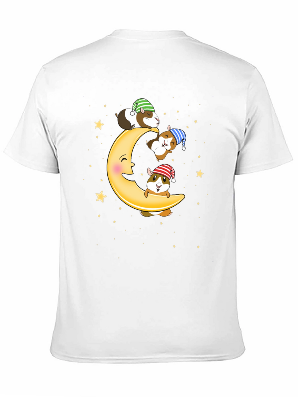 Guinea Pig Moon T-Shirt - Sleepy Celestial Design
