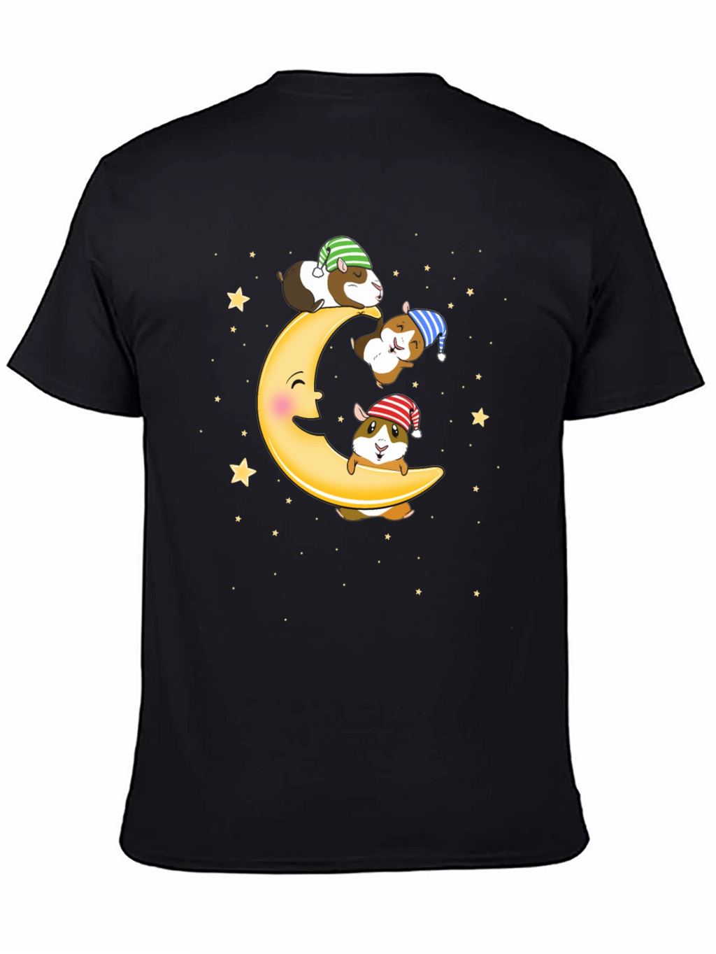 Guinea Pig Moon T-Shirt - Sleepy Celestial Design