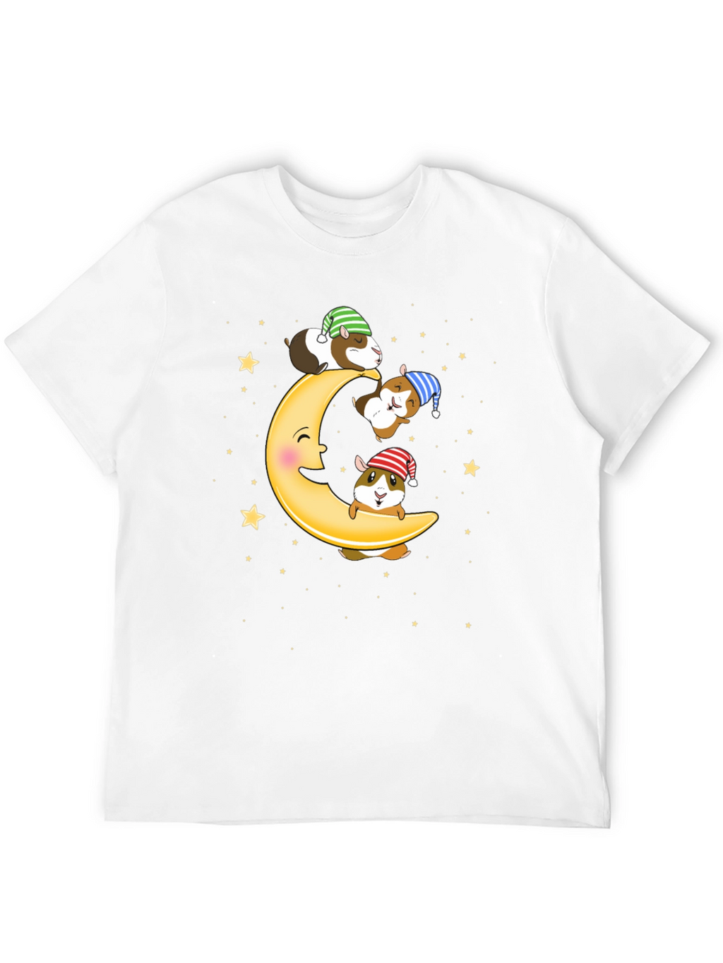 Guinea Pig Moon T-Shirt - Sleepy Celestial Design