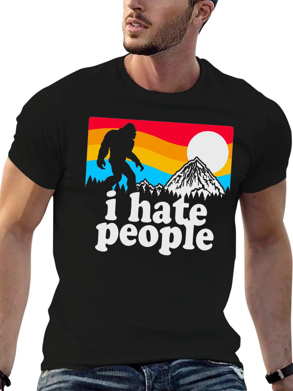 I Hate People Bigfoot Graphic Tee