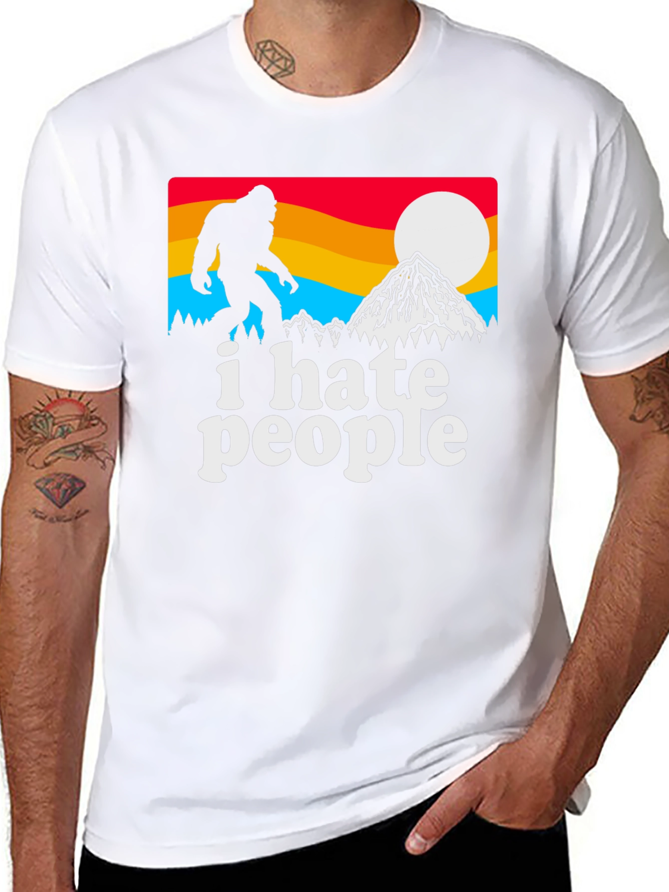 I Hate People Bigfoot Graphic Tee