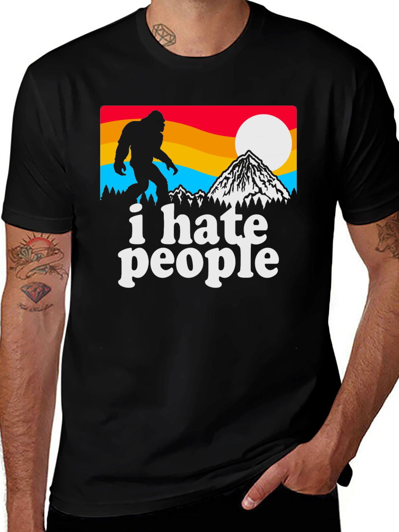I Hate People Bigfoot Graphic Tee