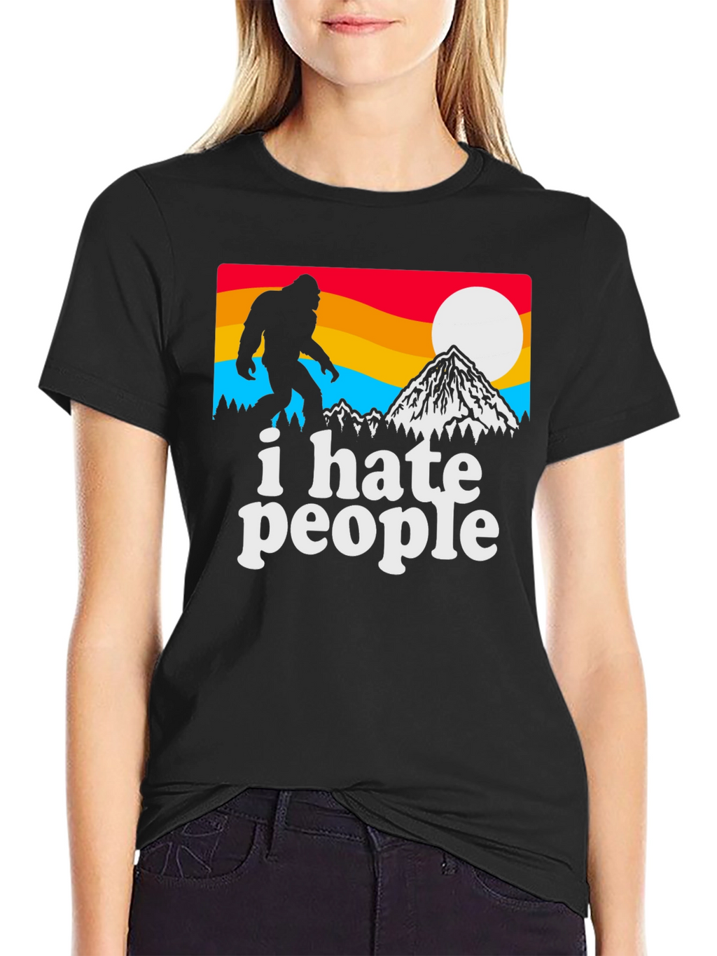 I Hate People Bigfoot Graphic Tee