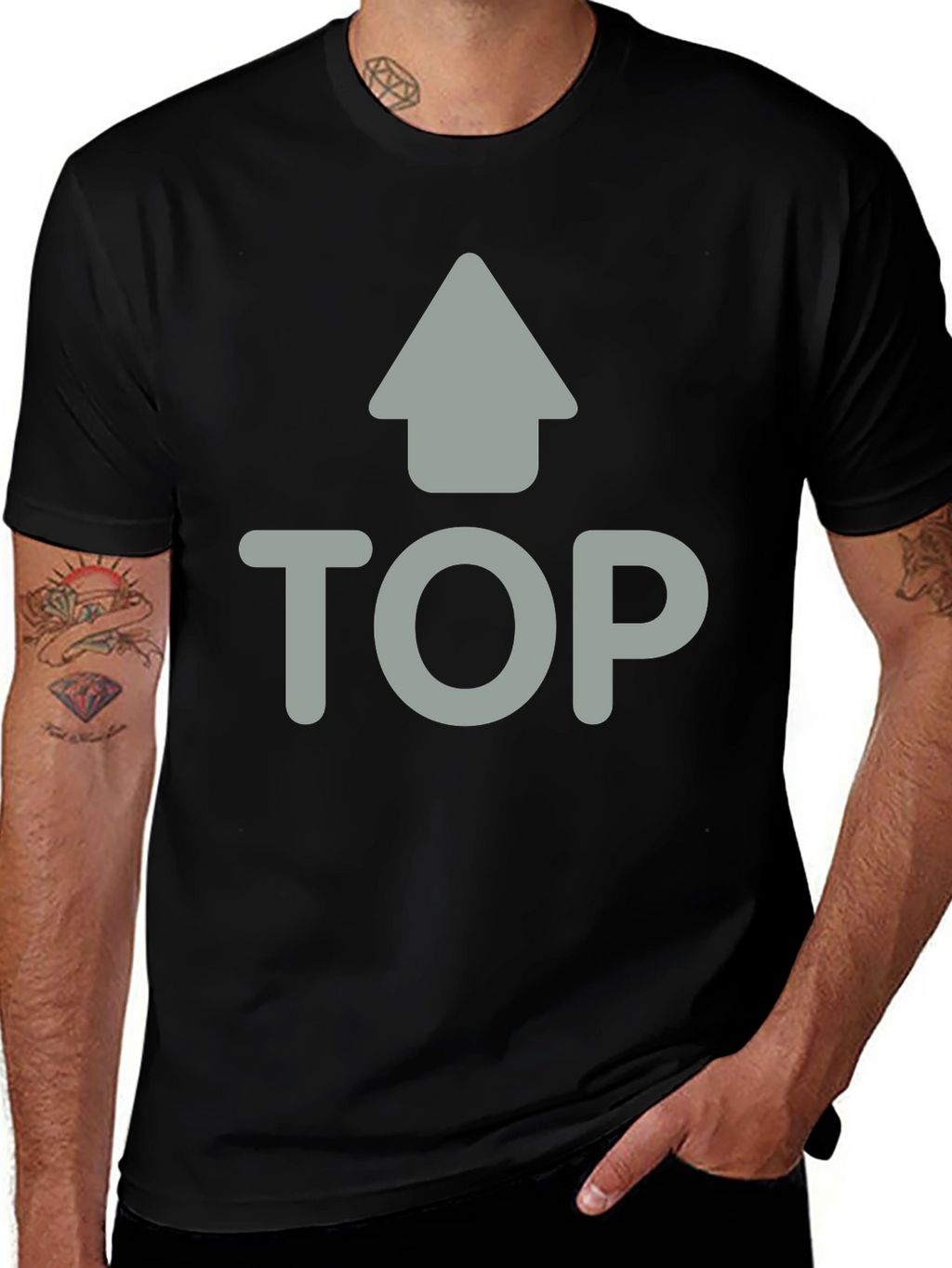 Black T-Shirt - Top Design