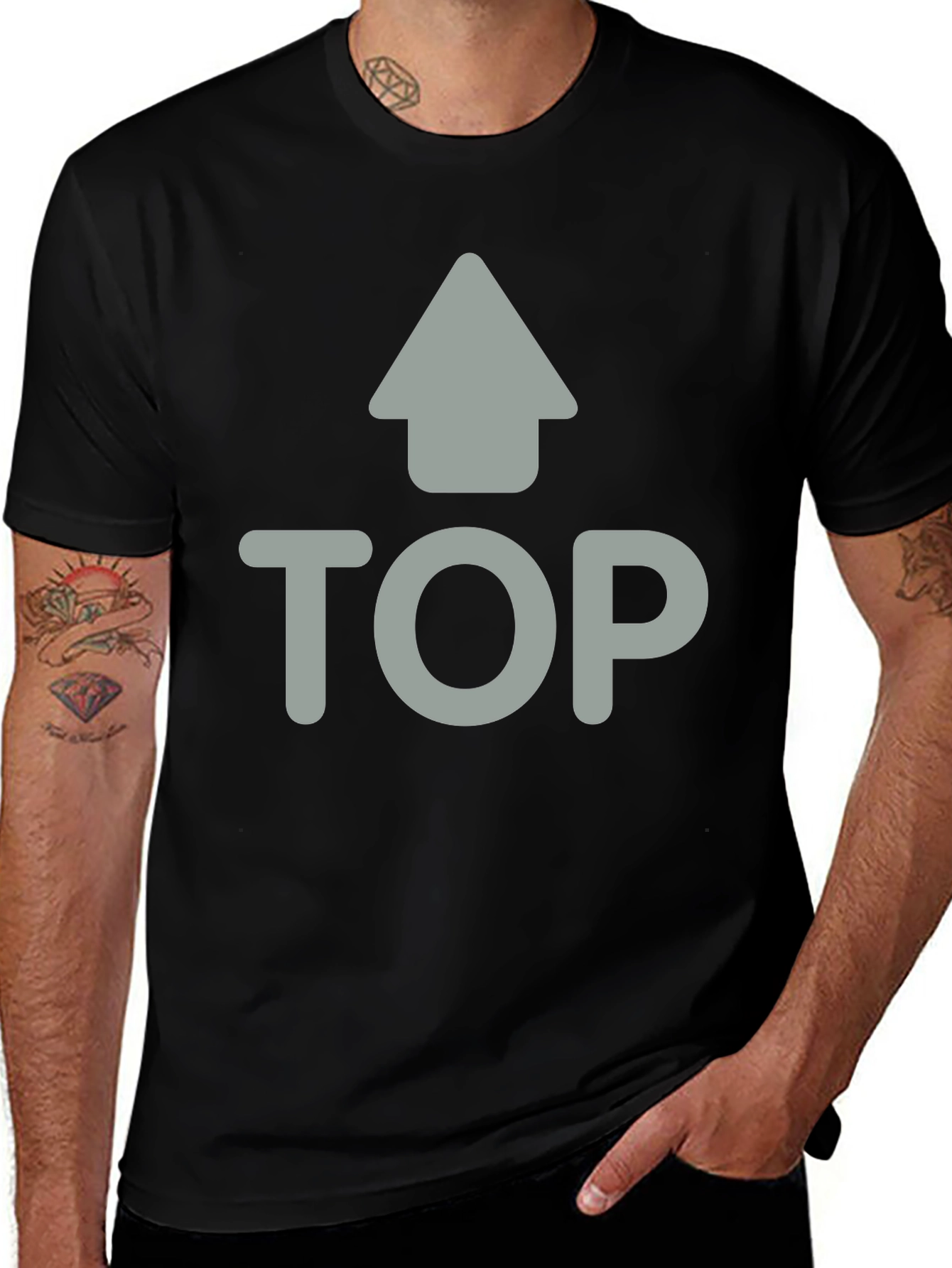 Black T-Shirt - Top Design