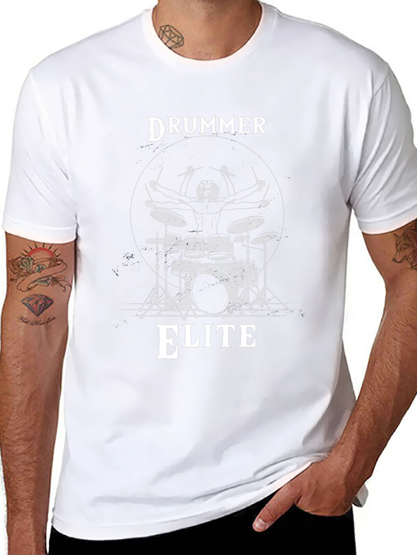 Drummer Elite Black Graphic Tee