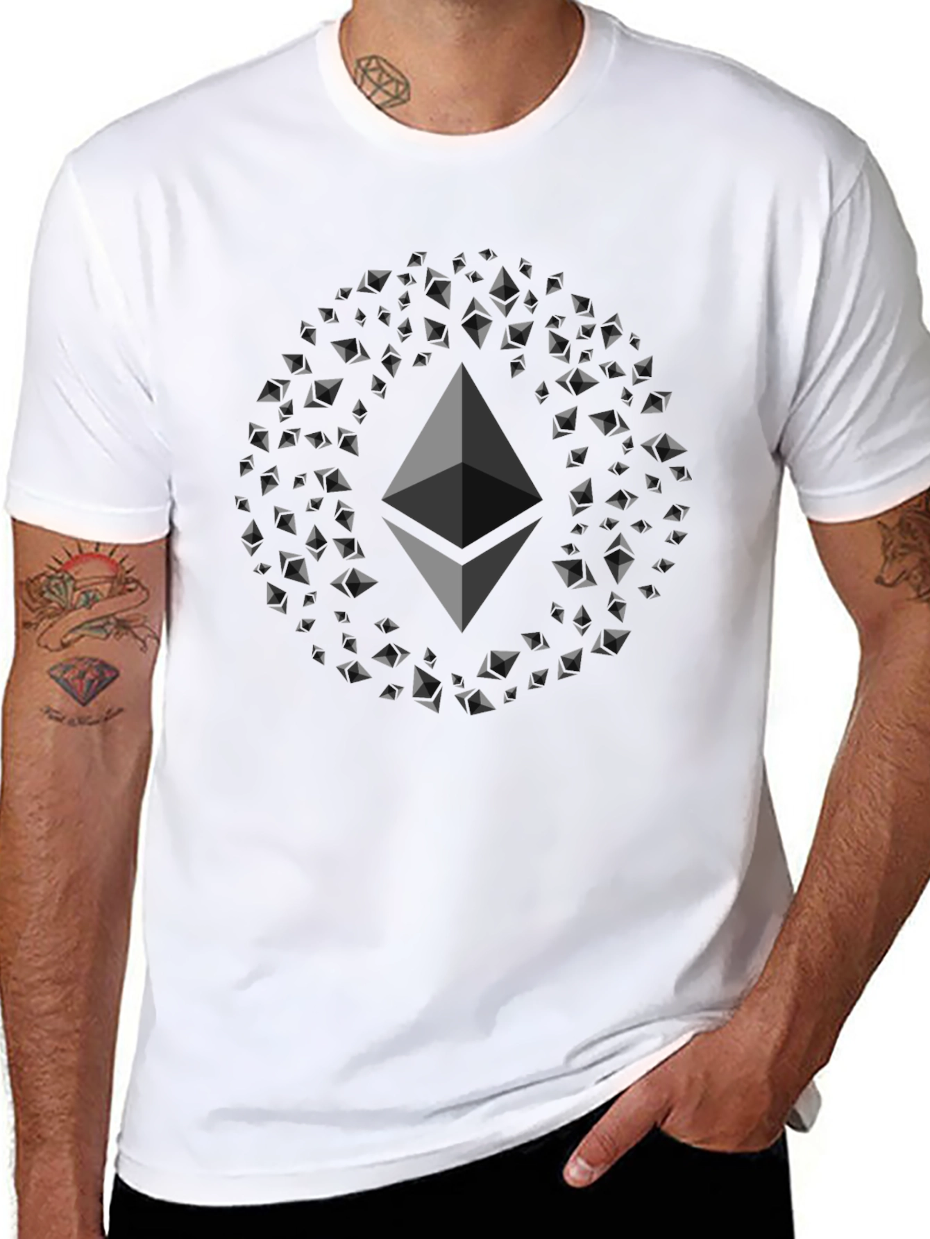 Ethereum Crypto Graphic T-Shirt - Black