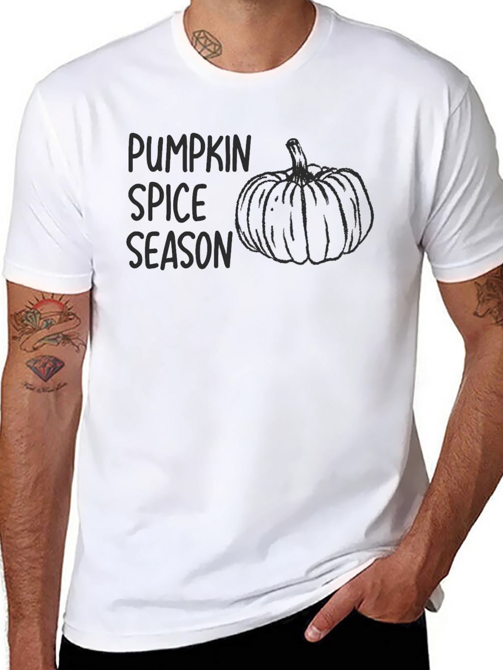 Pumpkin Spice Season Black T-Shirt