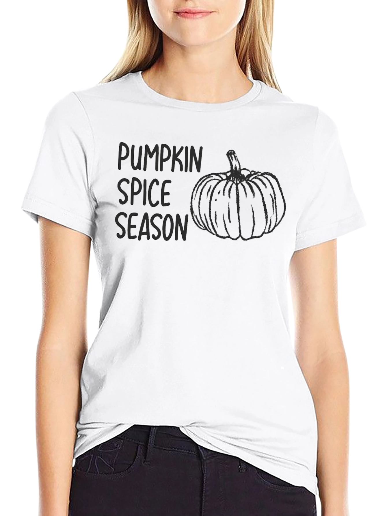 Pumpkin Spice Season Black T-Shirt