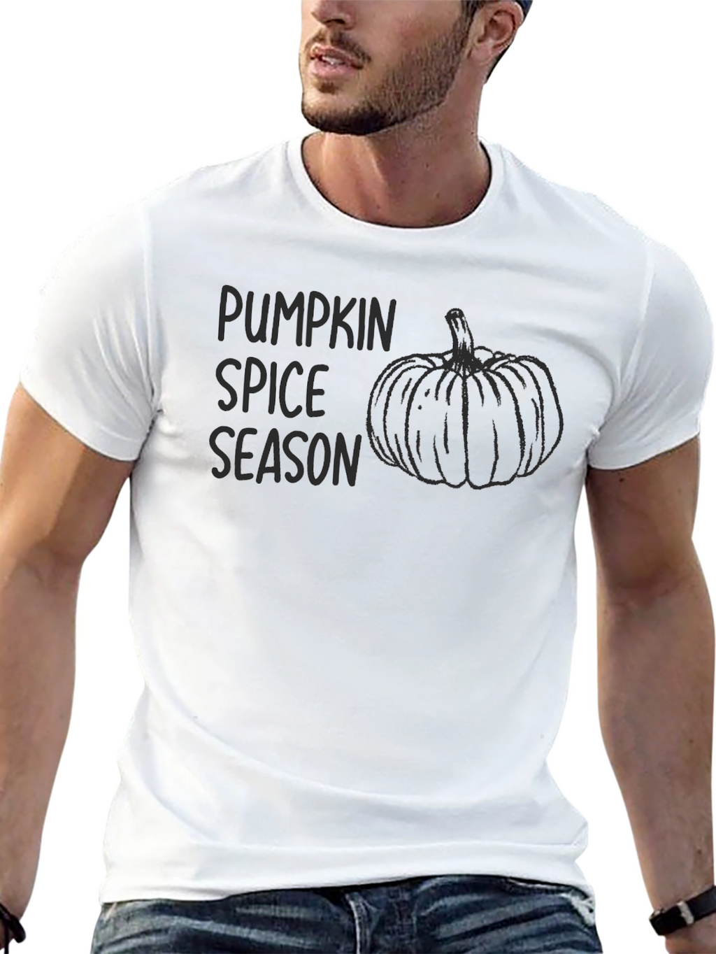 Pumpkin Spice Season Black T-Shirt
