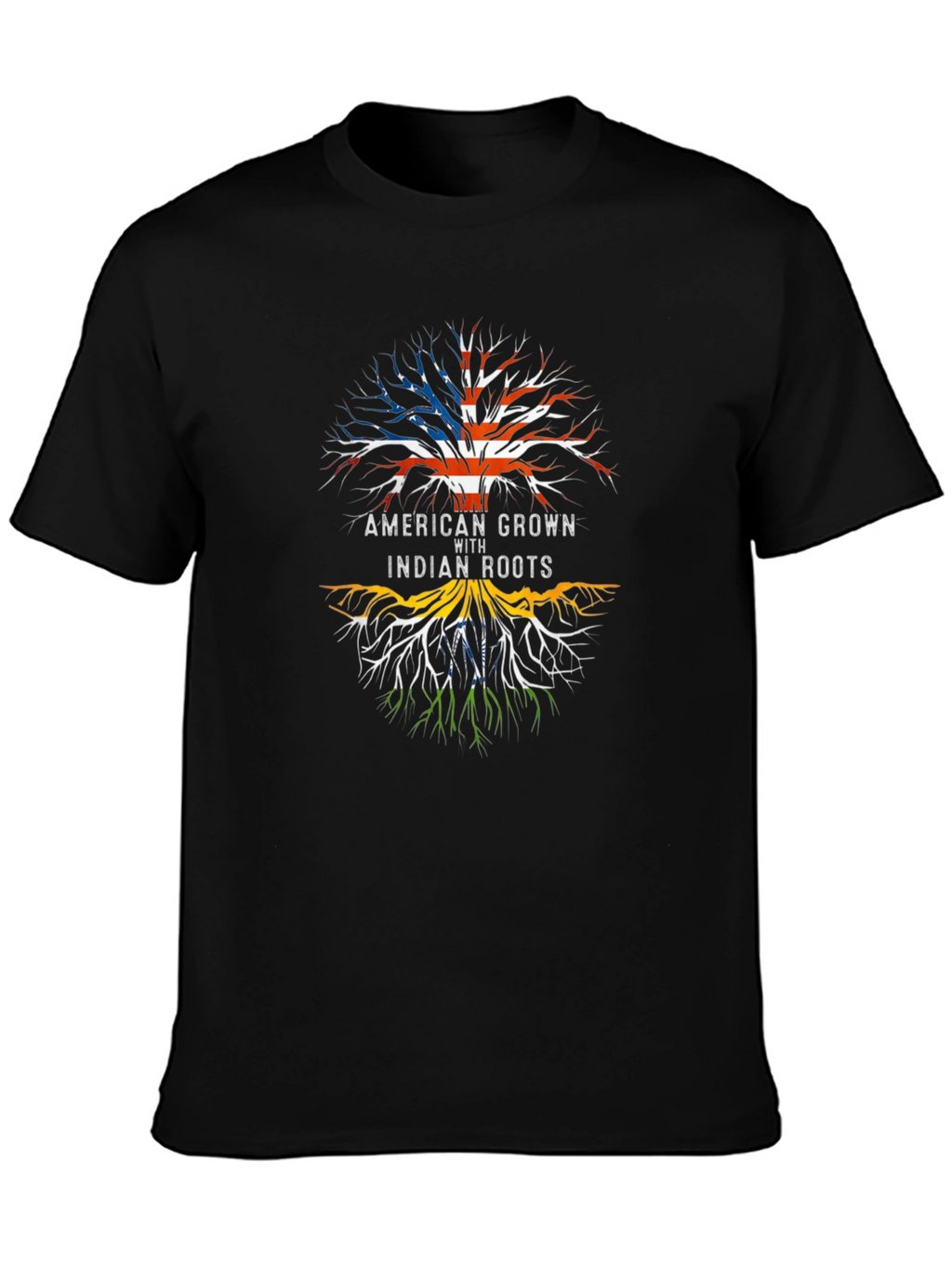 American Grown with Indian Roots Tree T-Shirt