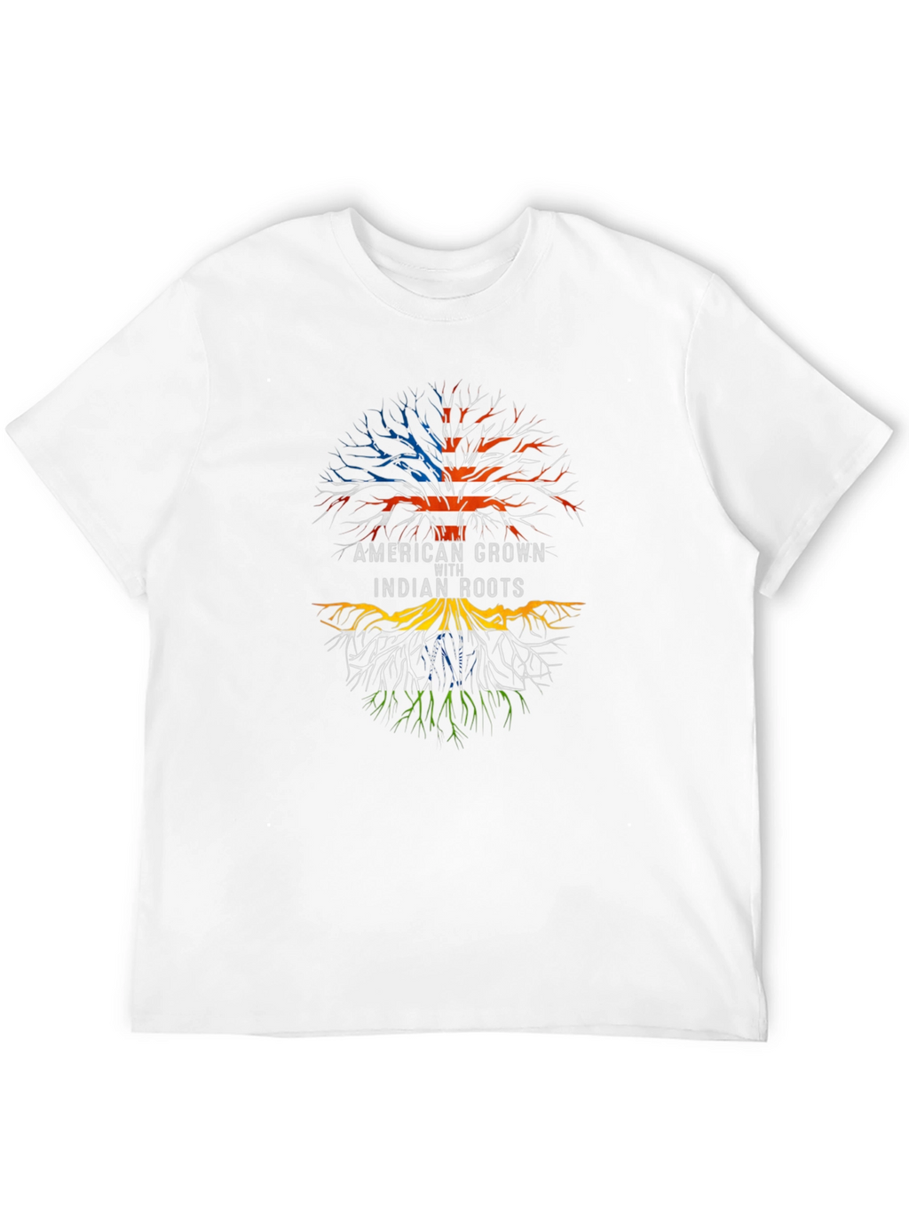 American Grown with Indian Roots Tree T-Shirt