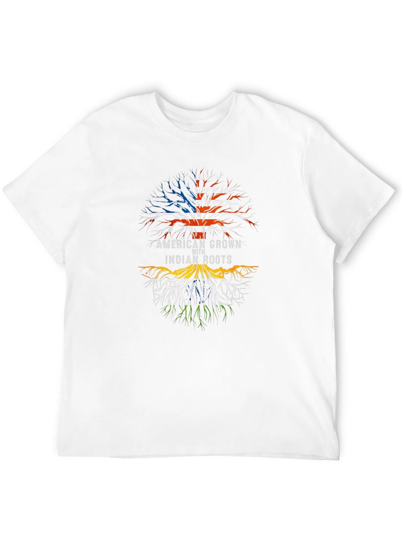 American Grown with Indian Roots Tree T-Shirt