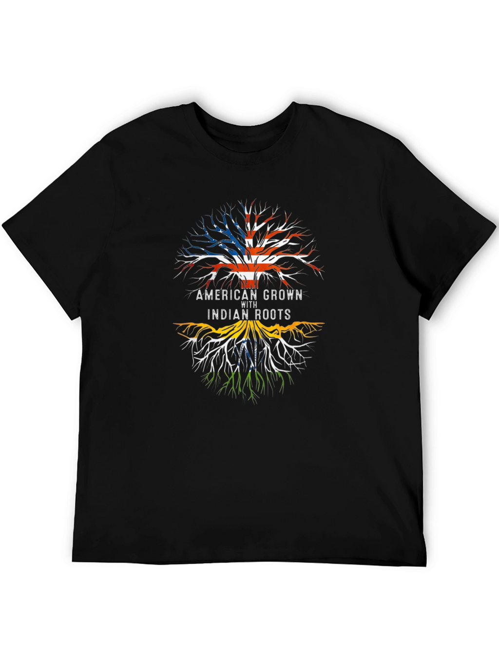 American Grown with Indian Roots Tree T-Shirt