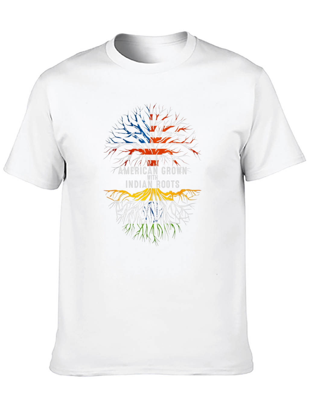 American Grown with Indian Roots Tree T-Shirt