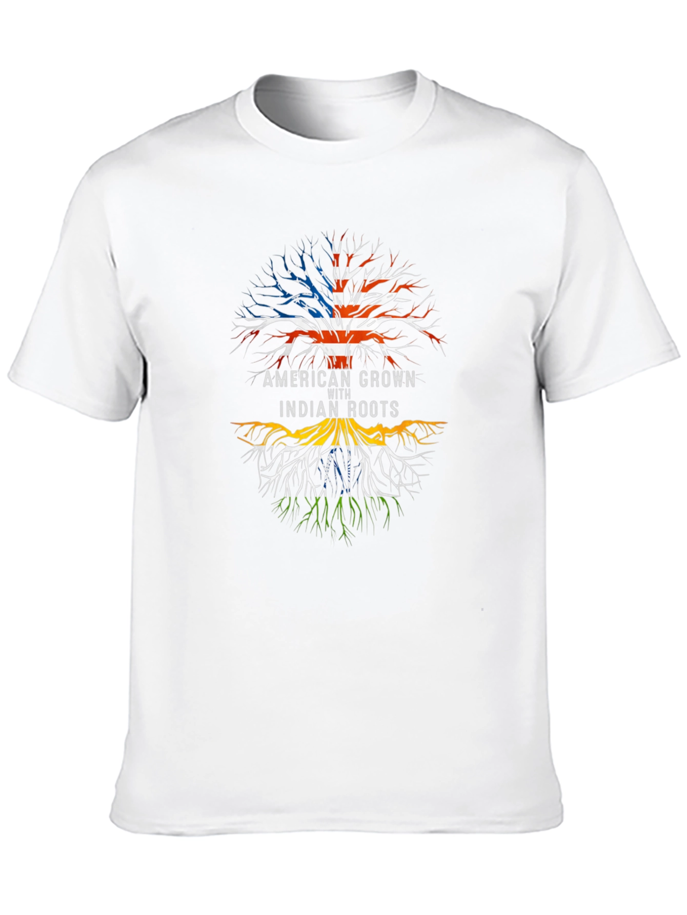 American Grown with Indian Roots Tree T-Shirt