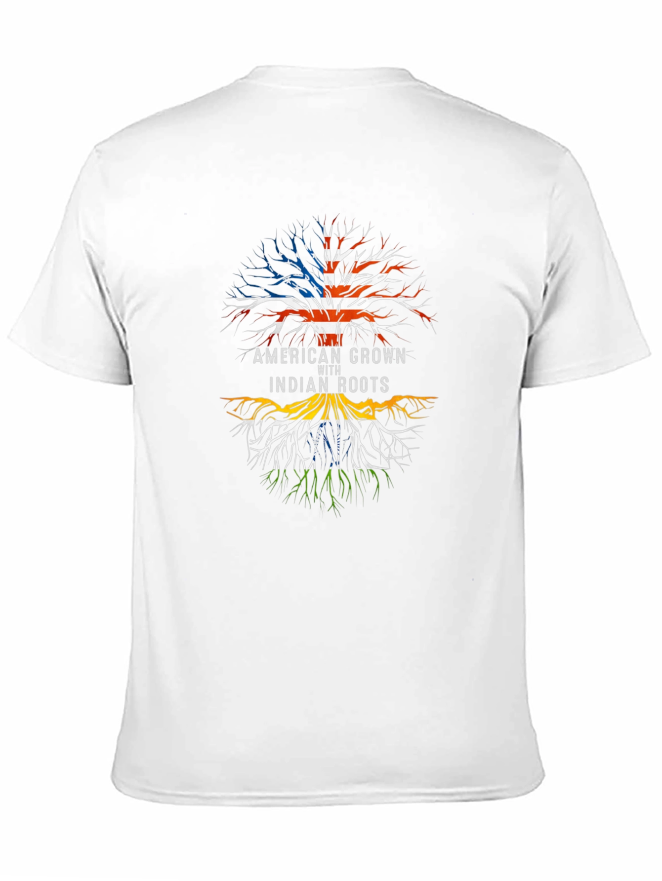 American Grown with Indian Roots Tree T-Shirt