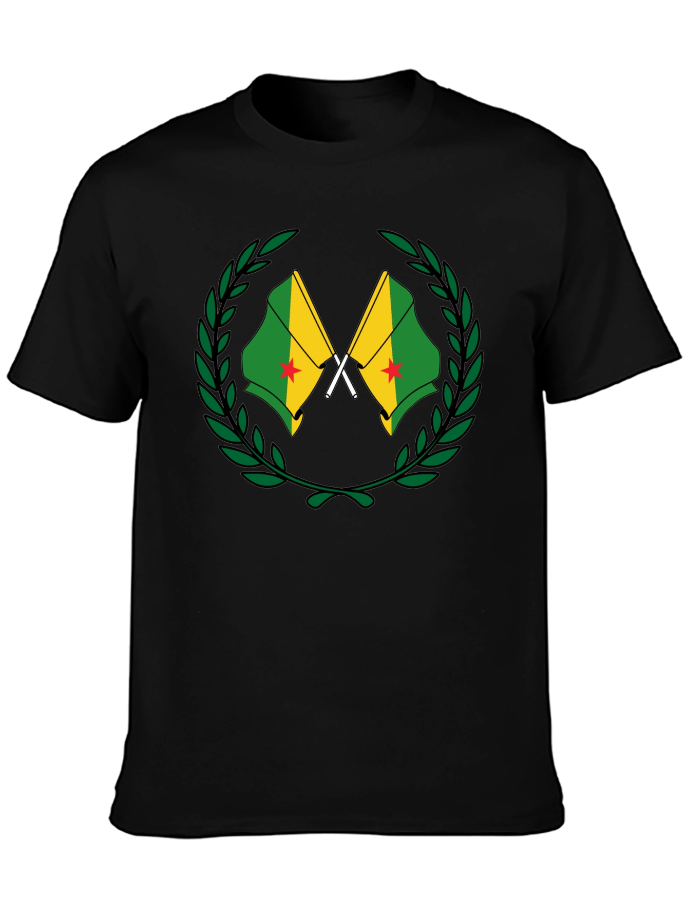 French Guiana Flag T-Shirt - Black